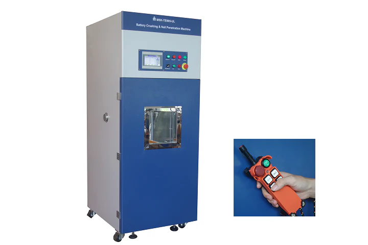 15KN Hydraulic Driven Crushing Tester w/ Remote Controller for Battery Test ( IEC62133 & UN38.3)- MSK-TE904 - Image 2