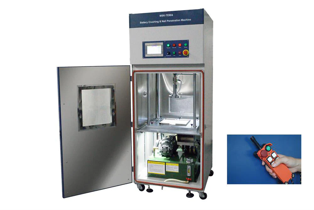 15KN Hydraulic Driven Crushing Tester w/ Remote Controller for Battery Test ( IEC62133 & UN38.3)- MSK-TE904 - Image 3