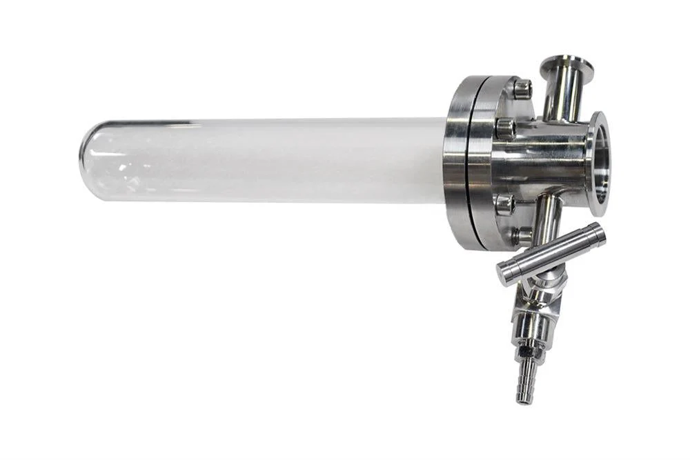 One-end Open Quartz Tube (80ODx200 mm) w/ Compression Flange for High Vacuum - CFF-80