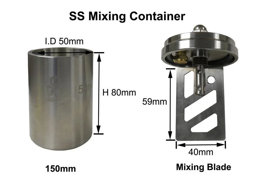 150ml Stainless Steel Mixing Container for Desk-Top Variable Speed Vacuum Mixer SFM7 - EQ-MC-A2 - Image 2