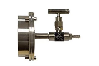 Vacuum Sealing Assembly for 1" dia Tube Furnace with Valve / Vacuum Meter - FL25 - Image 3