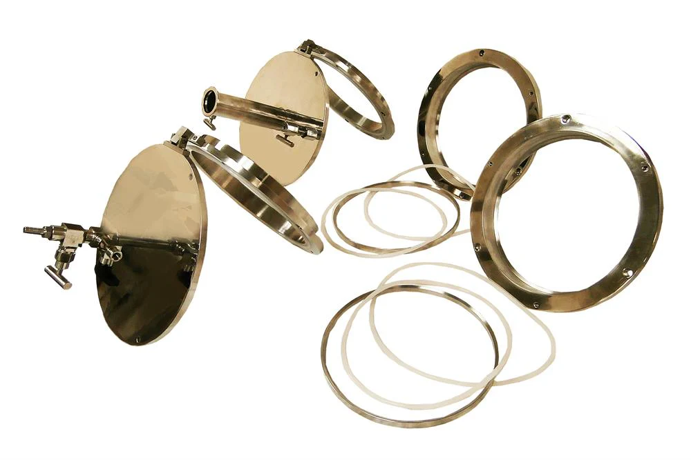 Hinged Type Vacuum Sealing Flange with KF-40D Adaptor for 11" processing Tube - FL-278
