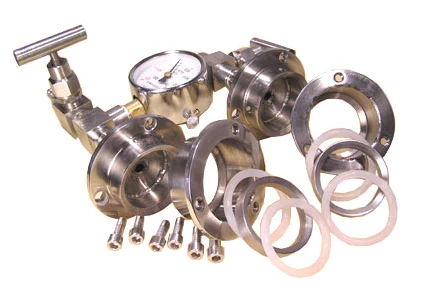 Vacuum Sealing Assembly for 82 mm dia Tube Furnace with Valve / Vacuum Meter - FL82 - Image 3