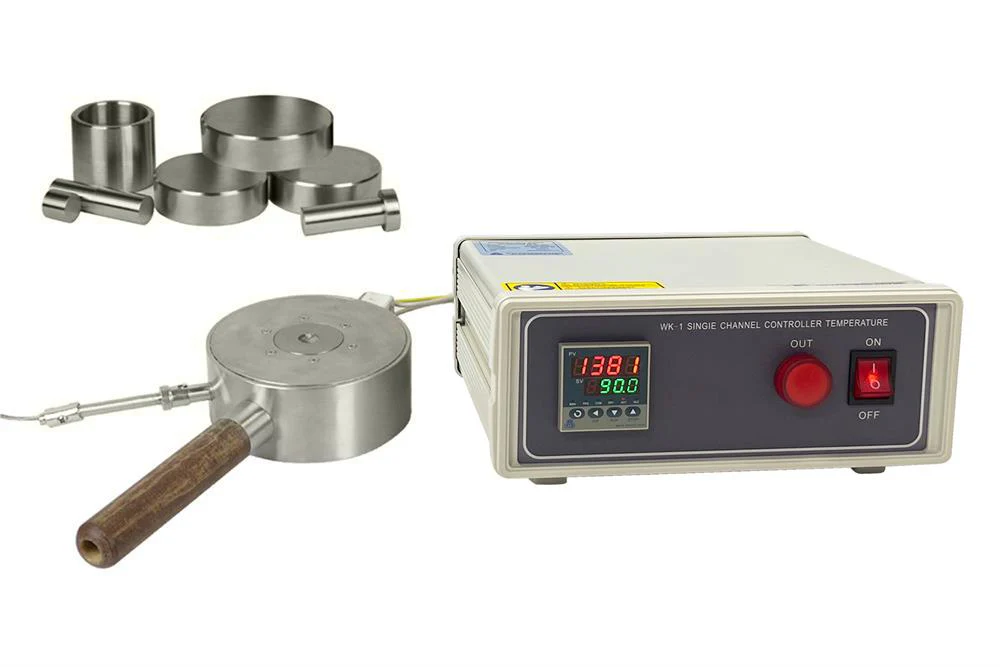 300ºC Max Hot Dry Pellet Pressing Die (Carbon Steel) with Temperature Controller (Ar Glovebox Compatible) - HC-D