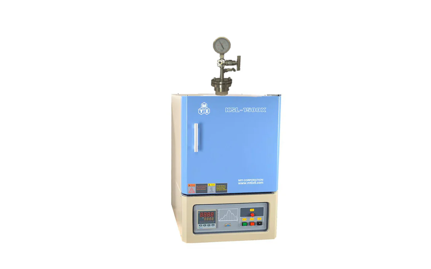 1500°C Hybrid Furnace: Box (6 x6"x 6") and Mullite Tube (2" top) with Flange - KSL-1500X-H