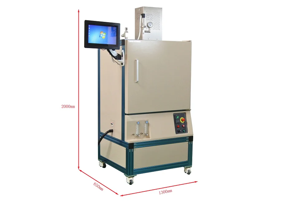 1700°C Oxygen & Inert Atmosphere-controlled Furnace (8x8x8" , 8 Liter ) - KSL-1700X-O2 - Image 3