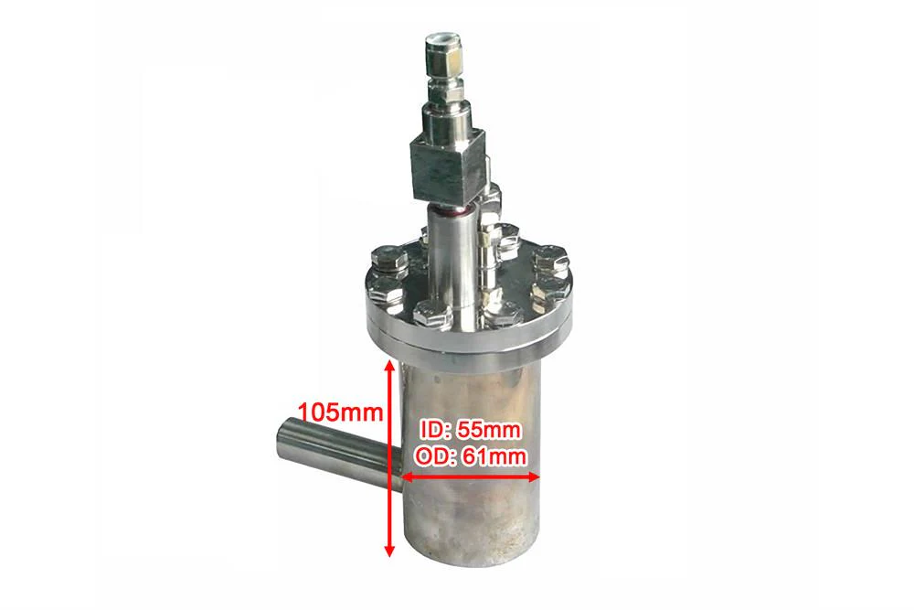 250ml Stainless Steel Reactor for Atmosphere Controlled Vibration Ball Milling HTVB-50 - MJ50VB250 - Image 2