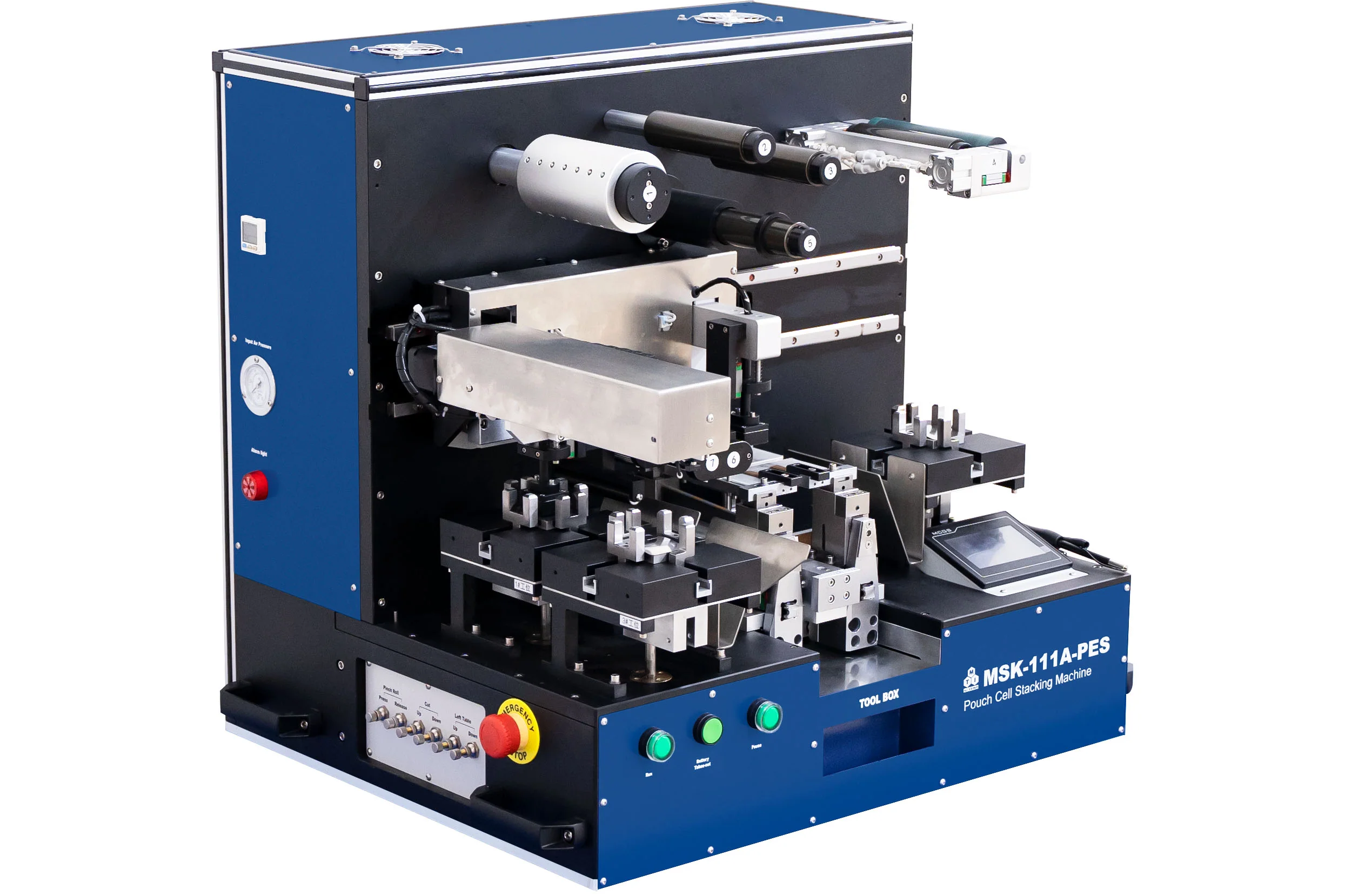 Bench-Top Automatic Pouch Cell Stacking Machine with Hybrid Stacking Modes (Max.110 mm L x 100 mm W), Glovebox Compatible - MSK-111A-PES - Image 2