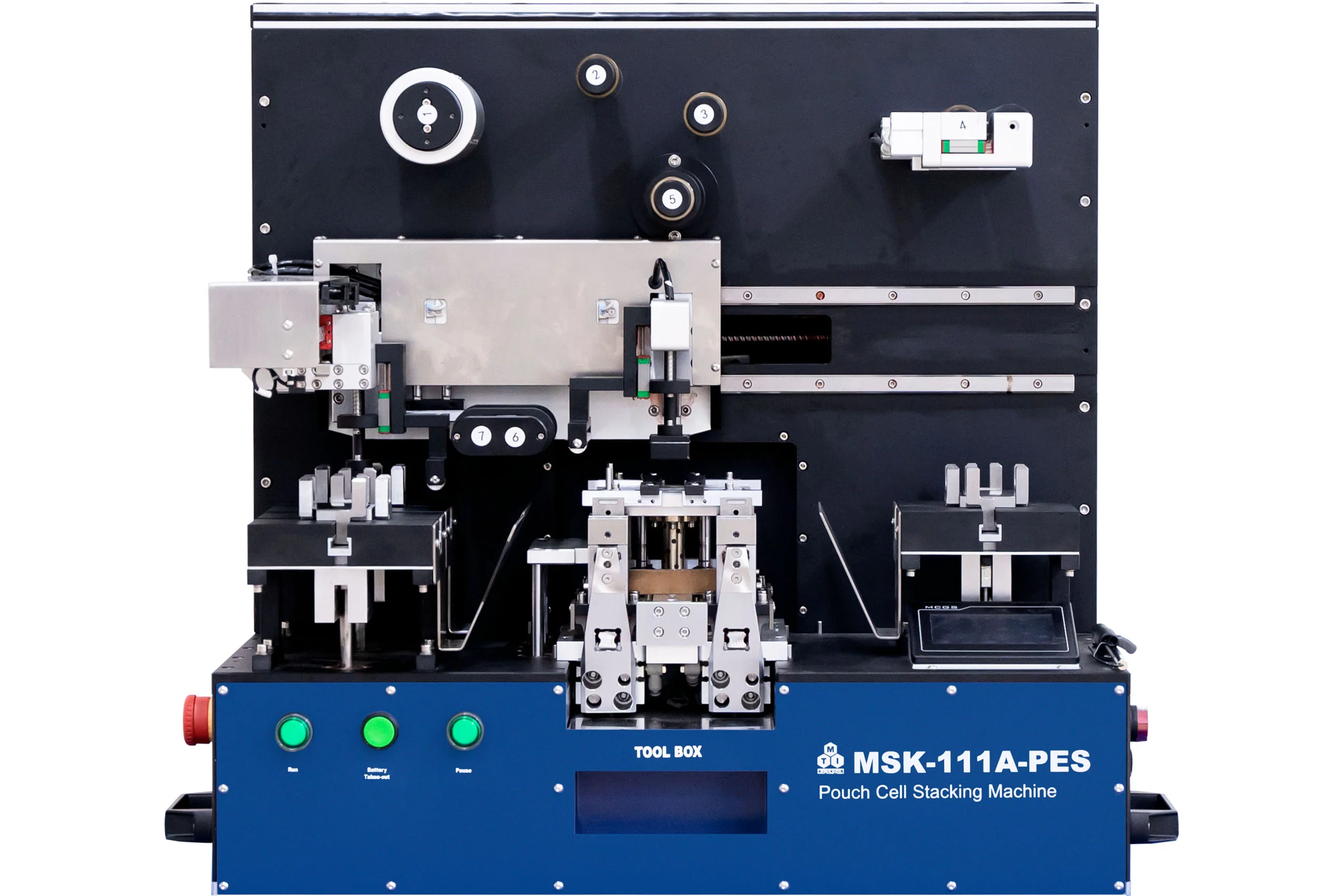 Bench-Top Automatic Pouch Cell Stacking Machine with Hybrid Stacking Modes (Max.110 mm L x 100 mm W), Glovebox Compatible - MSK-111A-PES - Image 3