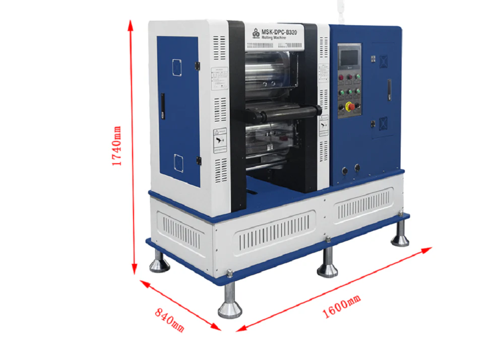 100T Max. Pressure Controlled Rolling Press (D320 x W350 mm ) W/ R2R Option - MSK-DPC-B320