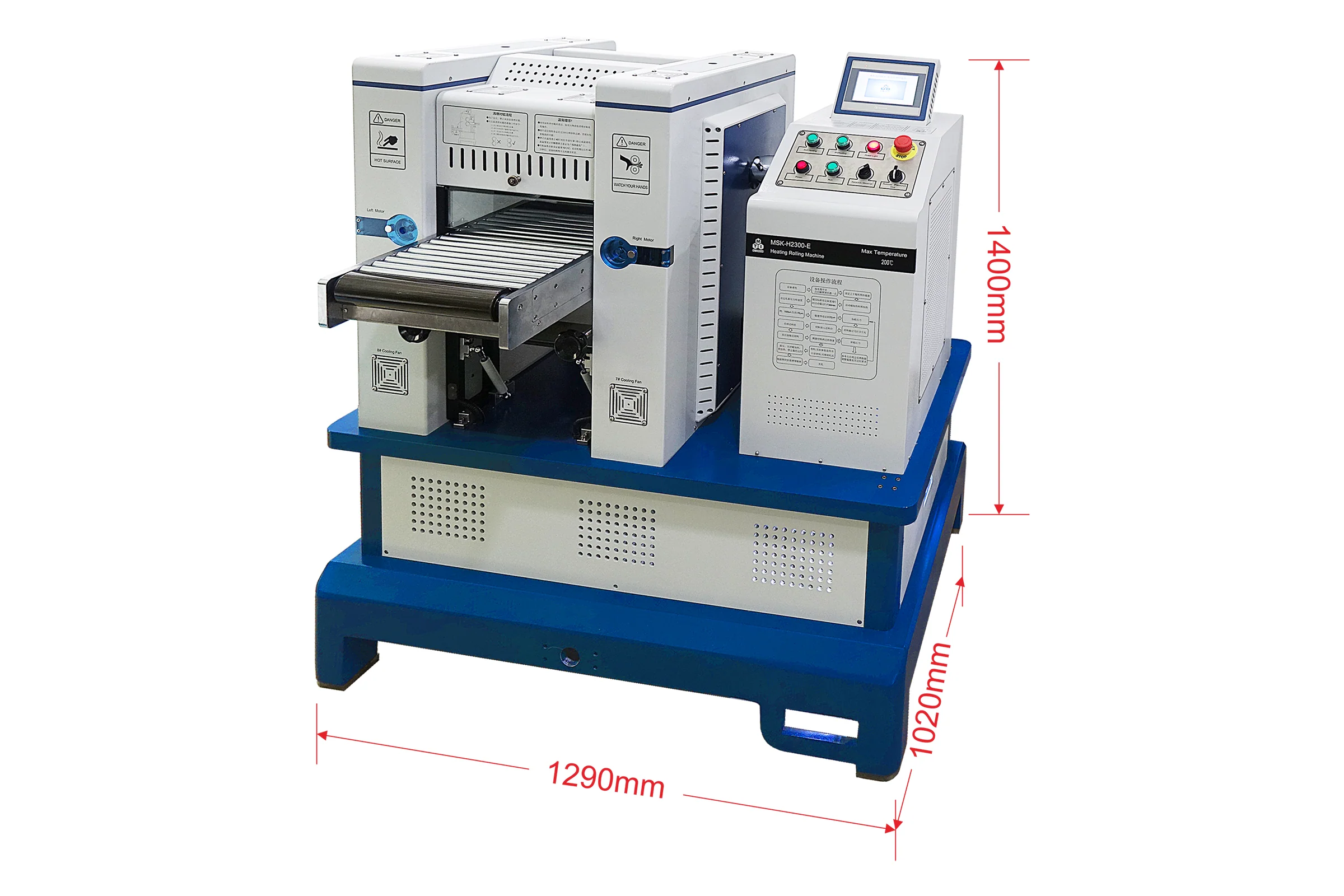 15T R2R Hot Rolling Press (12'' Wide, 200oC Max ) with Pressure Control - MSK-H2300-ER - Image 3