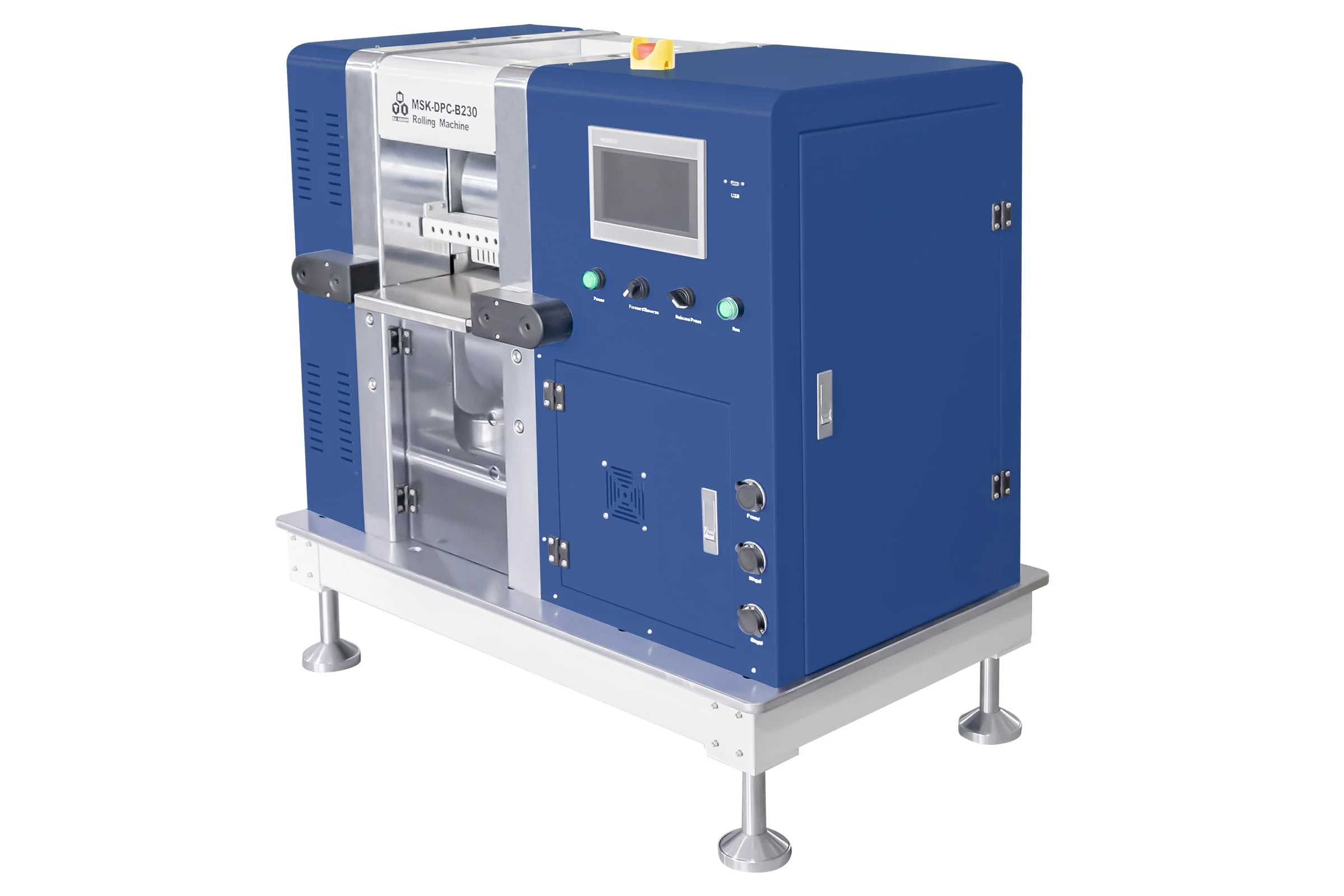 80T Max. Pressure Controlled Rolling Machine (9" Dia. x 8.6" W) for Battery Electrodes & R2R as Option - MSKDPCB230