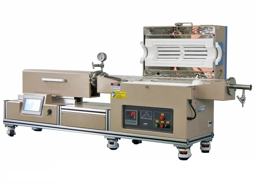 1200°C Tube Furnace (3" ID) w/ Automatic Sliding of Internal Crucible - OTF-1200X-80-DVD - Image 2