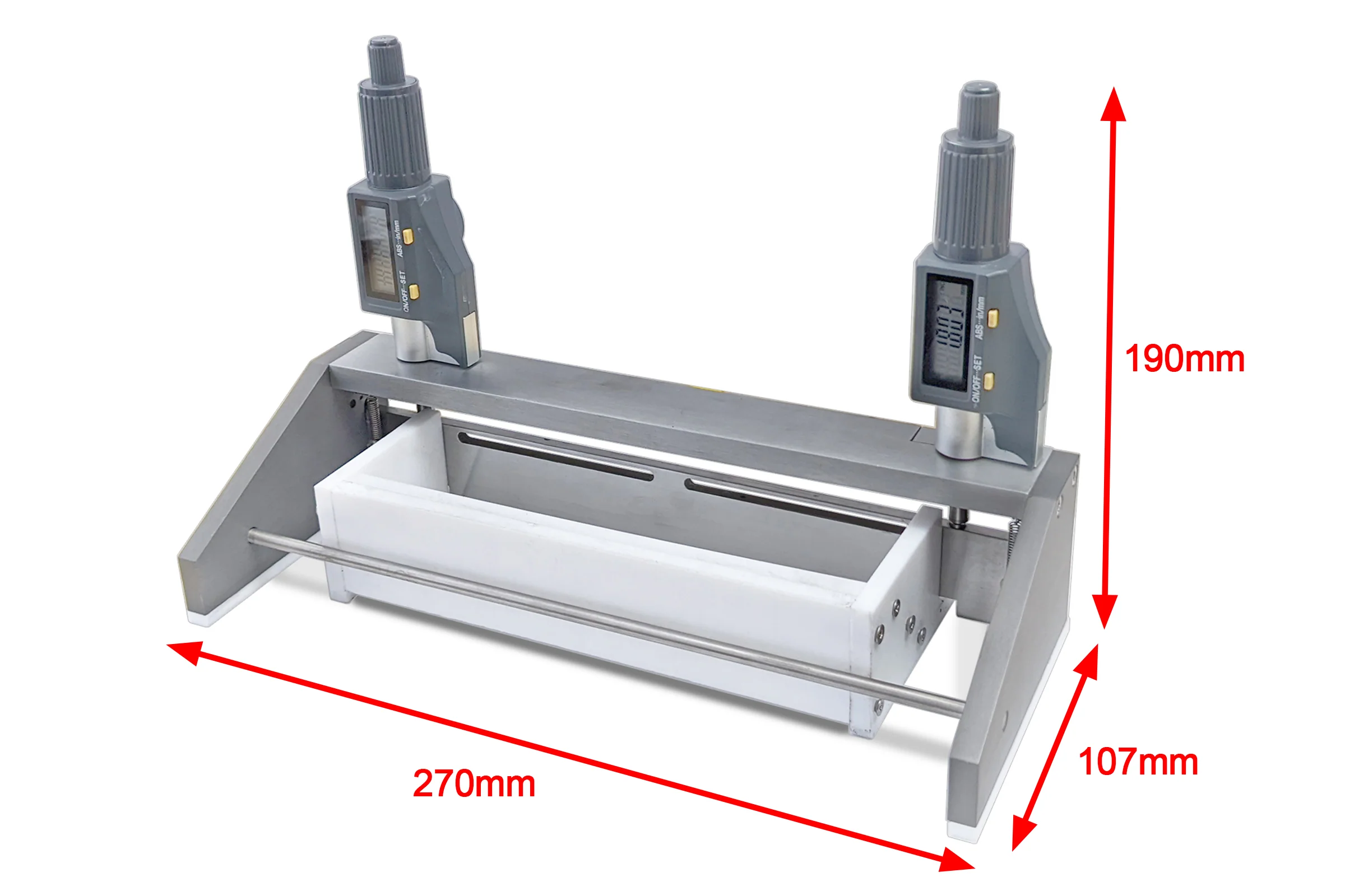 Digital Micrometer Adjustable Film Applicator - 250mm with PTFE Slurry Slot (180mm Coating Width) - SEKTQ250D-SR - Image 3