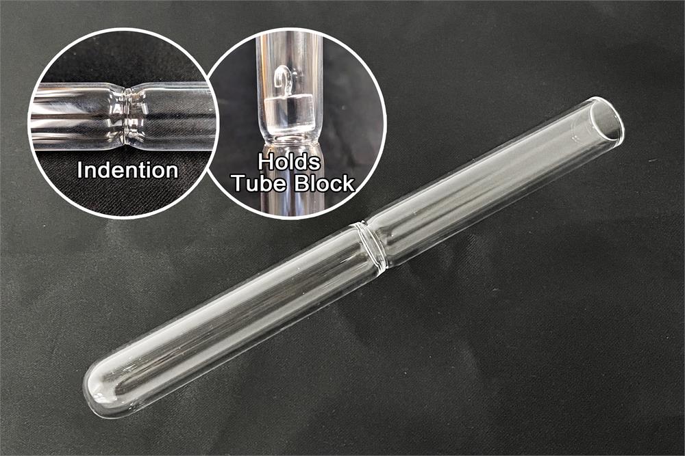 20 mm OD X 200mm L Quartz Tube with one end closed for Vacuum Ampule one end closed - QZTube-H20 - Image 2