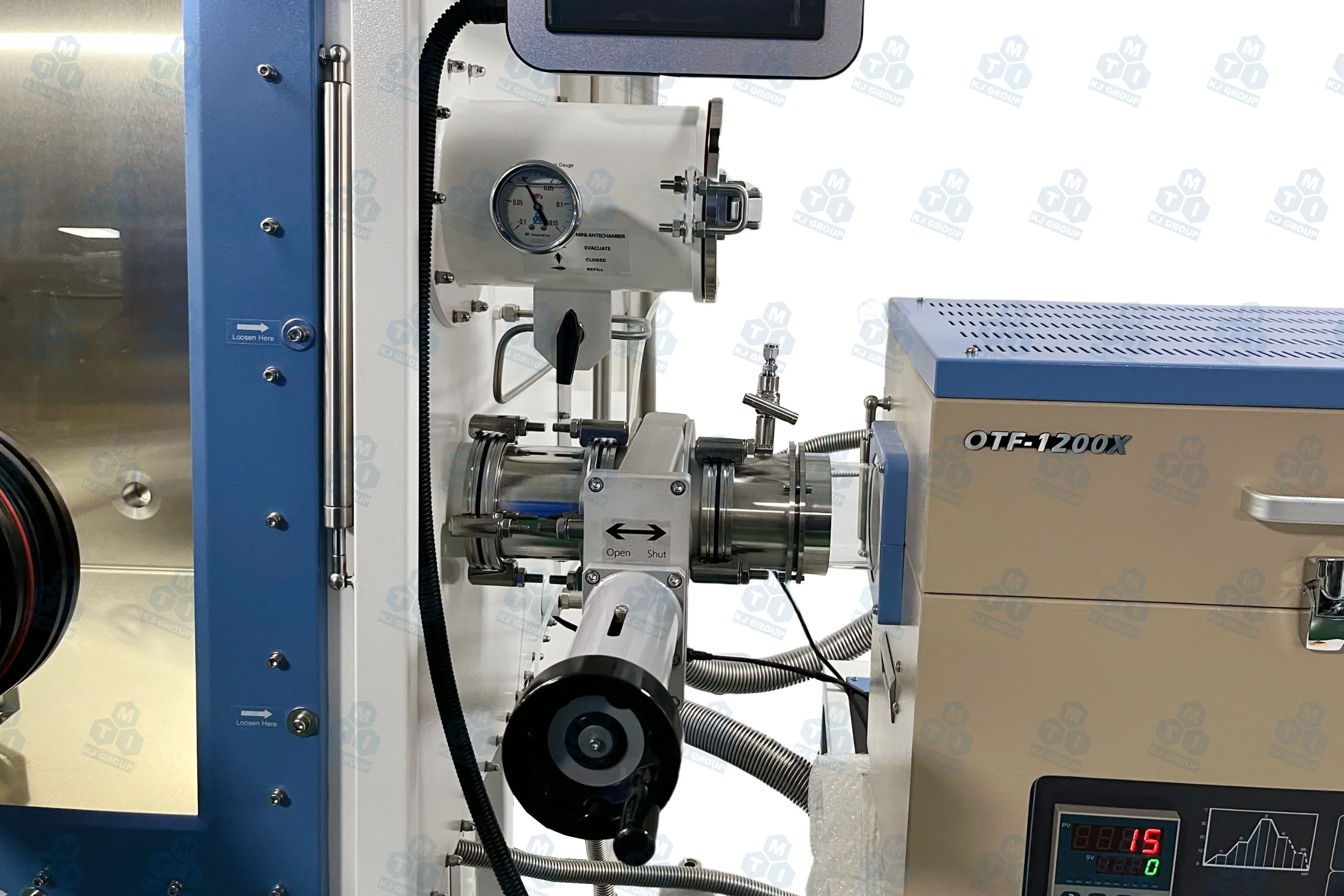 Glovebox with 1 PPM purification and Three 1200°C Max. Tube Furnaces - OTF2-VBF-GB - Image 5